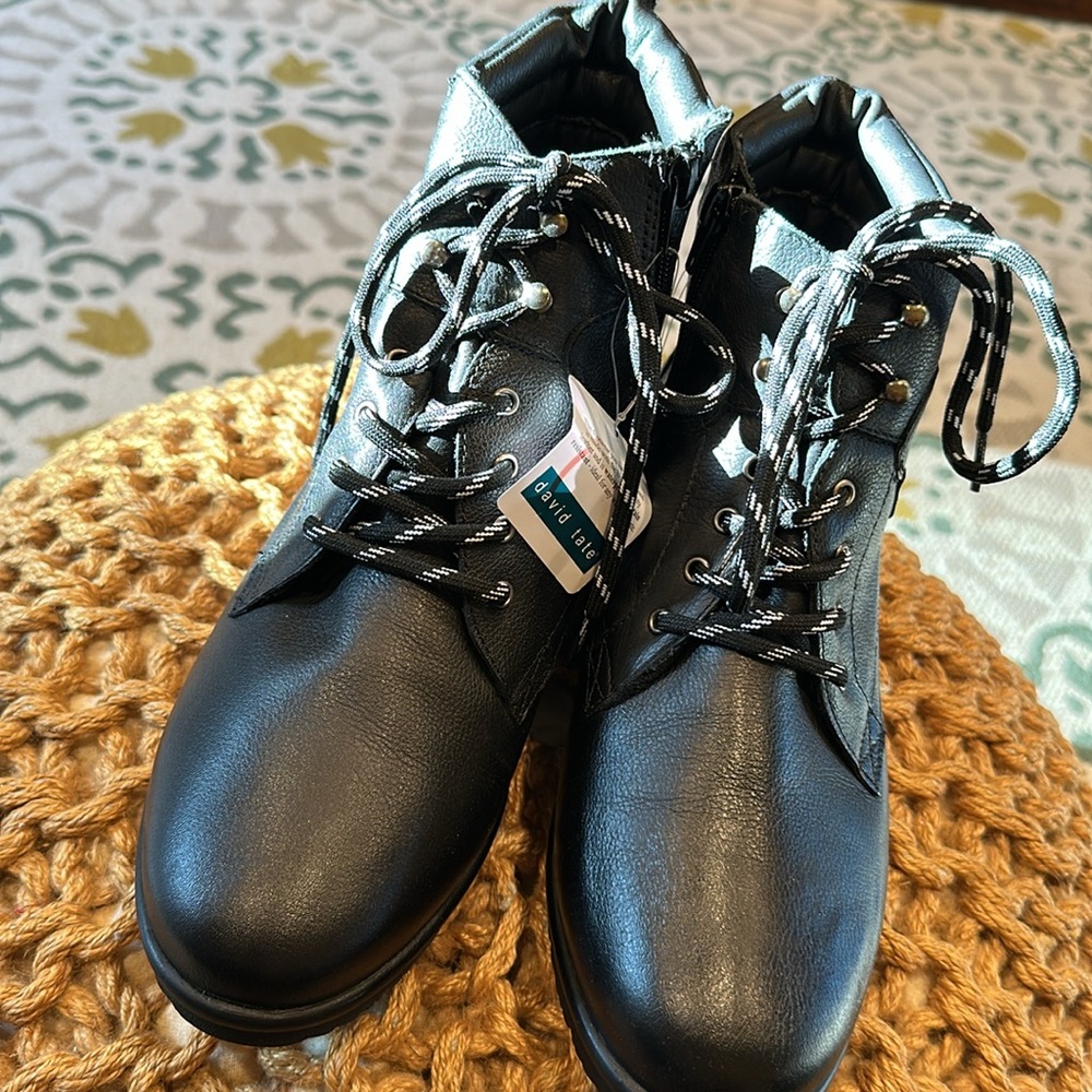 David Tate Black Leather Boots from Nordstrom‘s. Waterproof & Stain resistant.